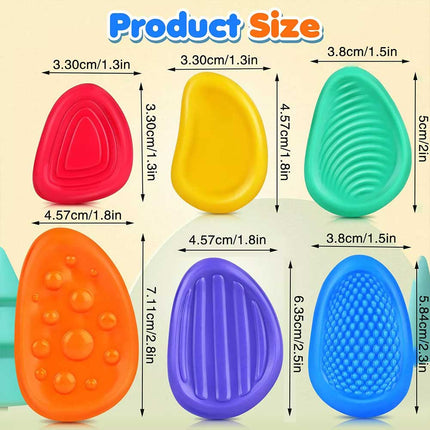 6PCS Soft Sensory Worry Stone Fidget Toy for Stress Relief & Calming