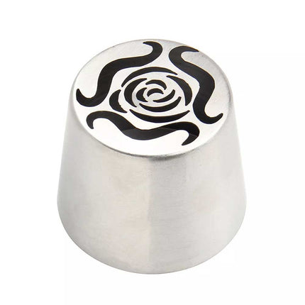 Stainless Steel XL Russian Rosebud Flower Icing Tip Piping Nozzle for DIY
