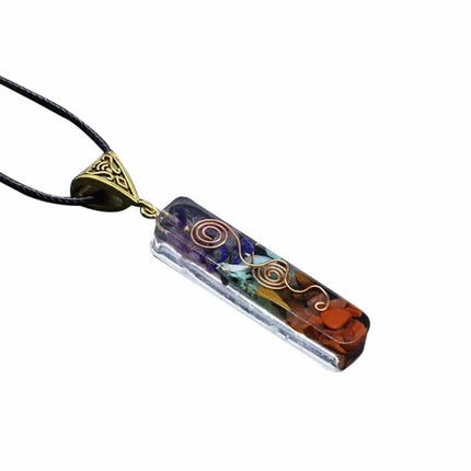7 Chakra Healing Crystal Necklace Energy Pendant for Yoga Meditation