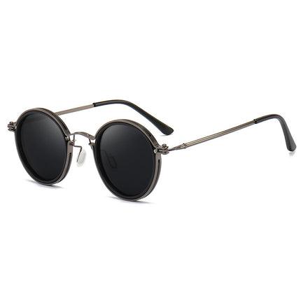 Pilot Polarized Sunglasses Round Metal Frame for Women Men Driving