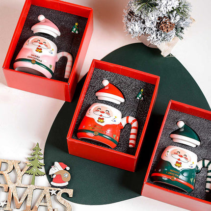 400ml Christmas Ceramic Santa Coffee Mug with Gift Box Xmas Present