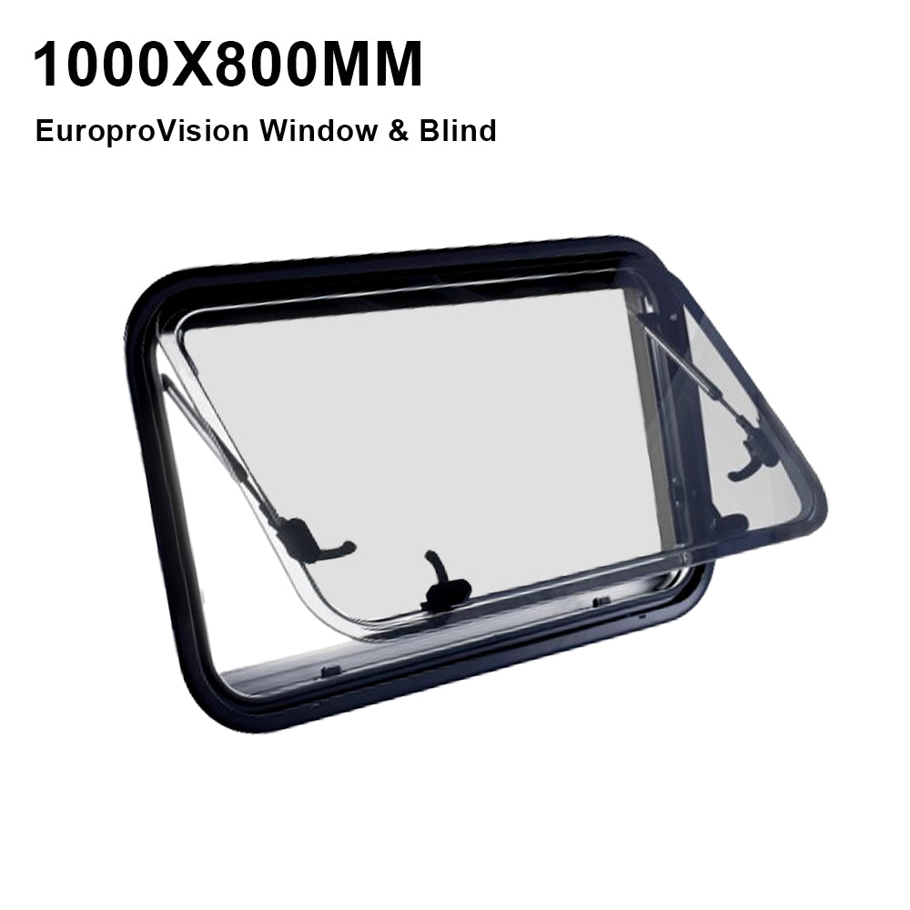 1000x800mm Giant Caravan Window Locking System with Integrated Heavy-Duty Gas Strut | for Oversized Push-Out Windows