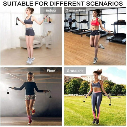 2 in 1 Jump Rope with Digital Counter & Calorie Count – Cordless Skipping Rope