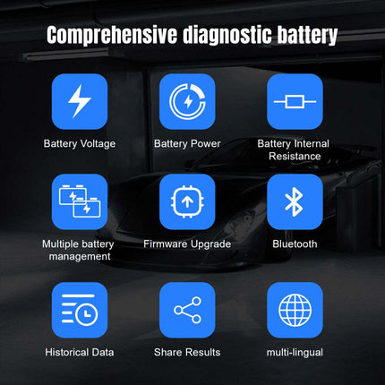 Car Battery Tester 12V - BK100 Digital Load Analyzer with Bluetooth for Smartphone