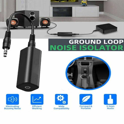 Ground Loop Noise Isolator - Eliminate Car/Home Stereo Hum w/ 3.5mm Aux