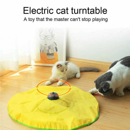Electronic Interactive Rotating Undercover Mouse Cat Toy with Meow & Puzzle
