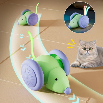 Interactive Cat Toy Electric Mouse Car Automatic Teaser for Kitten Pet Toys