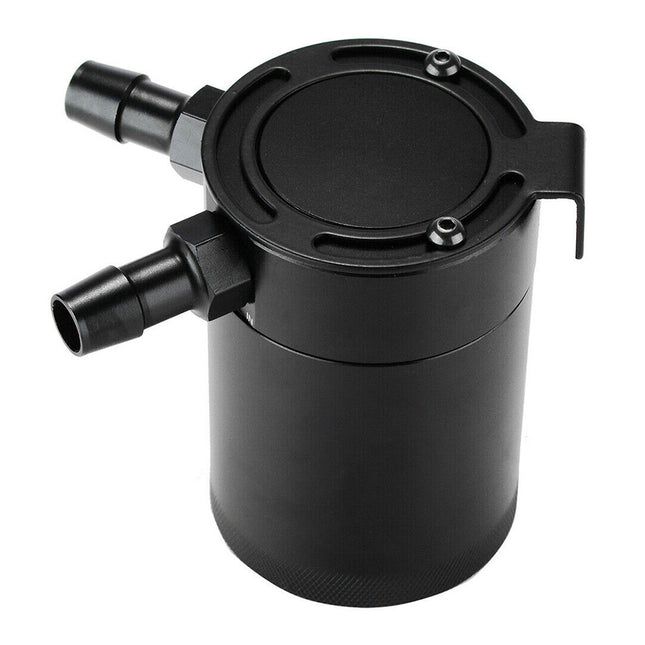 Universal Aluminum Baffled Oil Catch Can Tank - PCV Air Oil Separator for Car/Truck Engine Protection