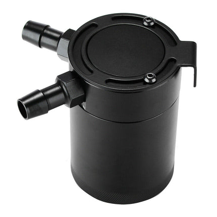 Universal Aluminum Oil Catch Can Kit with Dual Ports & Internal Baffle - High Efficiency, Engine Protection, Easy Install