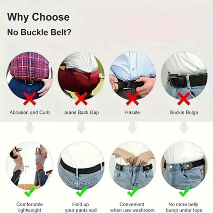 Traceless Invisible Elastic Belt for Jeans, Women & Men