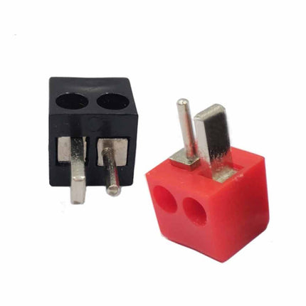 2PCS 2-Pin DIN Hi-Fi Speaker Plug Set with Screw Connections Red & Black