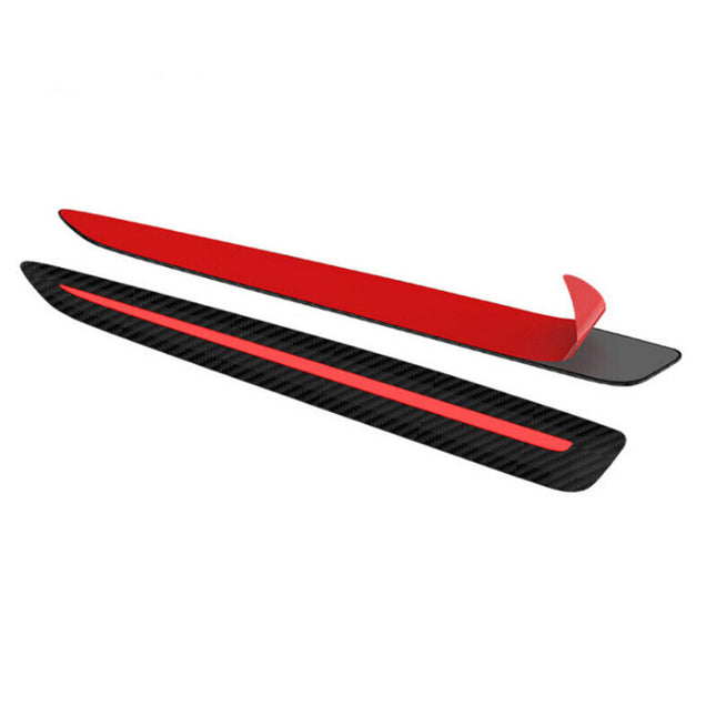Universal 2PCS Carbon Fiber Bumper Corner Guards – Anti-Scratch Protection Film for Car