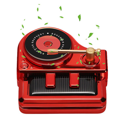 Solar-Powered Rotating Piano Car Air Freshener & Perfume Diffuser - Elegant Car Decor Gift
