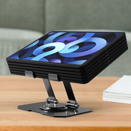 Portable Metal Desktop Swivel Stand for Tablet & Laptop, iPad Pro/Air