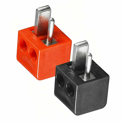 2PCS 2-Pin DIN Hi-Fi Speaker Plug Set with Screw Connections Red & Black