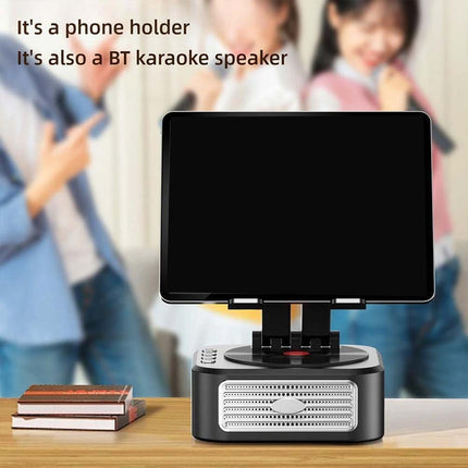 Adjustable Bluetooth Speaker Phone Stand with Speakers for Tablet