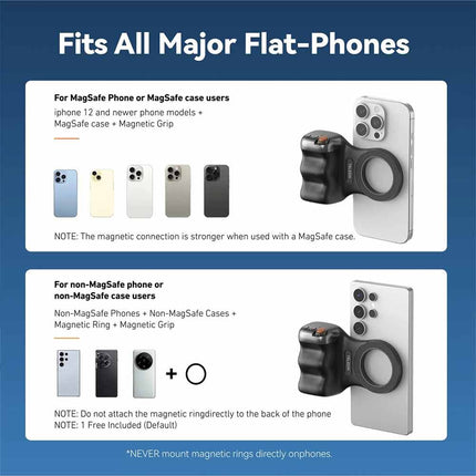 Magnetic Phone Camera Grip with Remote Handle & Phone Holder