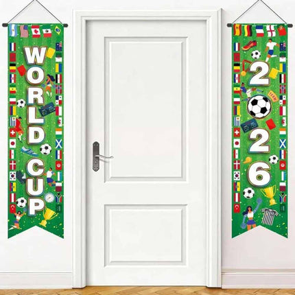 World Cup 2026 Football Door Banner & Curtain Decor
