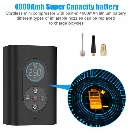 Cordless Air Pump - Portable Electric Tire Inflator for Car Tires, Bicycle, Motorcycle, Ball