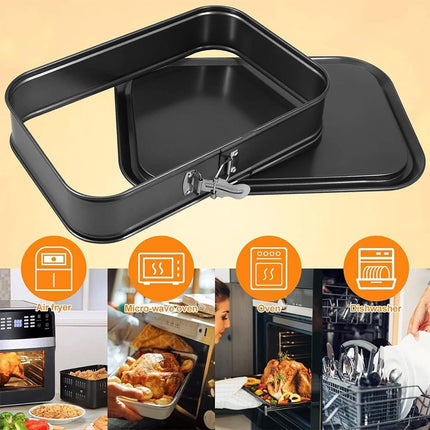28CM Rectangular Non-Stick Springform Cake Tin Baking Tray