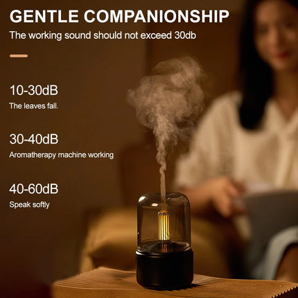 Black Vintage USB Aroma Diffuser & Humidifier, 120ml