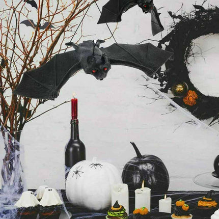 24cm Halloween Hanging Bat Decoration Trick Prank Toy Joke Pendant for Party