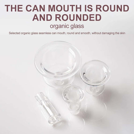 4PCS Facial Cupping Set – Glass Massage Tool for Revitalized Skin