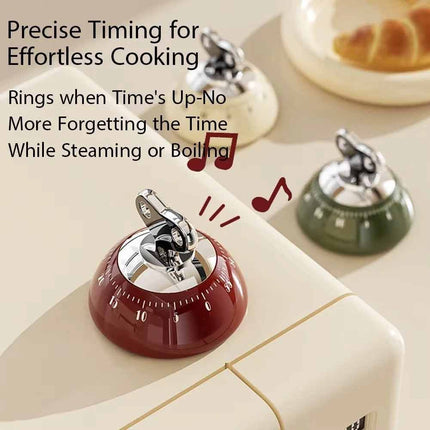 Manual Magnetic Kitchen Timer – 60 Minute Mechanical Countdown for Cooking