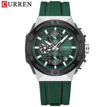 Men's Military Sport Silicone Watch with Calendar for Boys