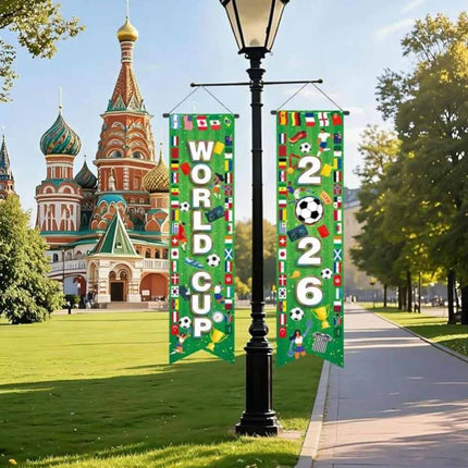 World Cup 2026 Football Door Banner & Curtain Decor