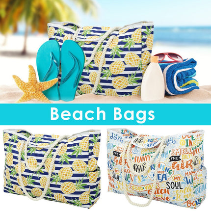 Extra Large Waterproof Beach Tote for Women with Zip for Travel Swim