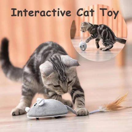 Smart Auto Moving Rechargeable Interactive Mouse Toy for Cats