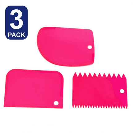 3-Piece Creaming & Baking Spatula Set, Plastic Cake Spatulas