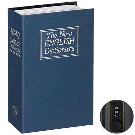 Portable Hidden Safe Book with Combination Lock Secret Storage Box 18cm