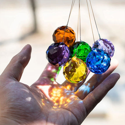 12X 20MM Crystal Sun Catcher Prism Pendant for Window Hanging