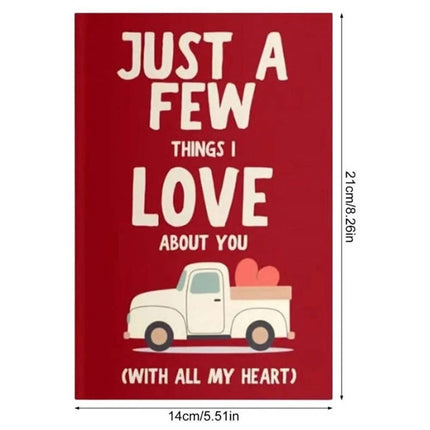 A Few Things I Love About You With All My Heart Fill in the Blank Gift Book