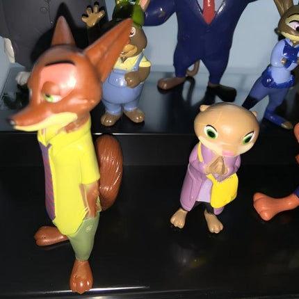 12PCS Zootopia Judy Nick Mr Big Mini PVC Figures Set