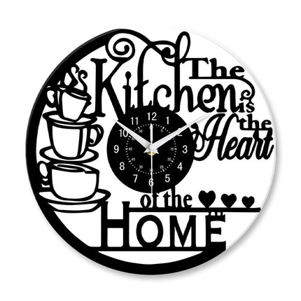 Elegant Vinyl Record Kitchen Wall Clock Abstract Art Home Gift