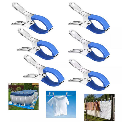 6Pcs 12CM Stainless Steel Pool Cover Clamps for Secure Fastening