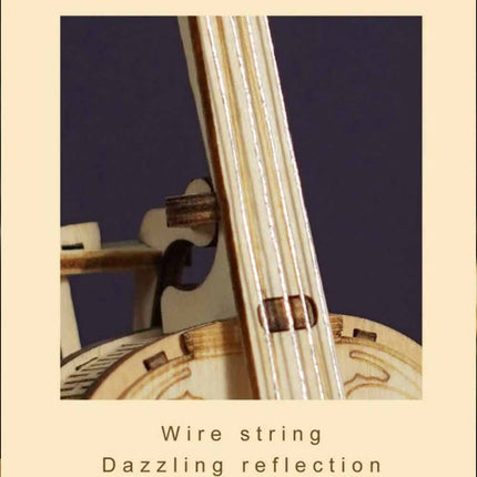 3D Wooden Cello Scale Model DIY Laser Cut Puzzle Kit