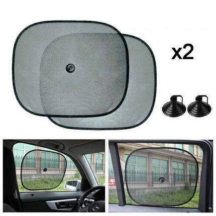 2Pcs Car Sun Shade Mesh - Max UV Block for Front/Rear Window & Kids