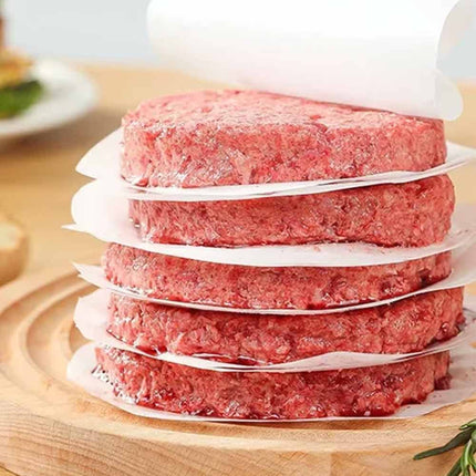 100 Pcs 12cm Non Stick Wax Paper Rounds for Hamburger Patty, Burger Discs