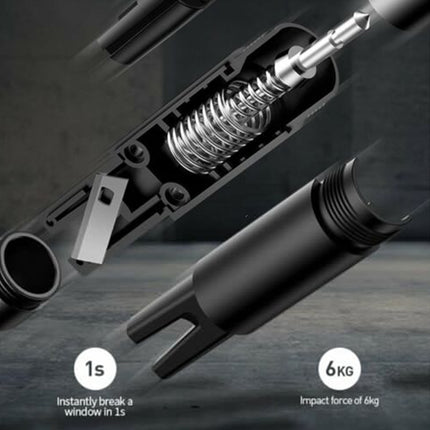 Baseus 2-in-1 Emergency Escape Tool: Car Safety Hammer & Seat Belt Cutter for Life Saving, Break Glass in Emergencies