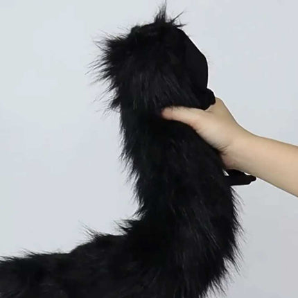 Furry Cat Fox Mask Set for Christmas Party – Costume with Tail & Paws