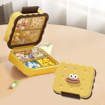 Cute Waterproof Mini 7-Compartment Pill Case for Travel Storage