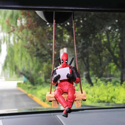 Whimsical Reading Figure Car Accessory | Swinging Dashboard Dangler