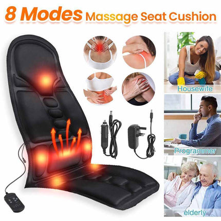 7-Motor Full Body Massage Cushion with Heat | 8 Modes for Back, Neck, Shoulders & Lumbar