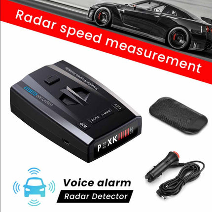 Professional Radar & Laser Detector: 360° Full-Band, GPS Red Light/Speed Camera Alert, Anti-Falsing, Voice Warnings
