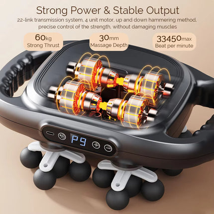 22-Head High-Frequency Fascia Massage Gun for Muscle Relief - AU