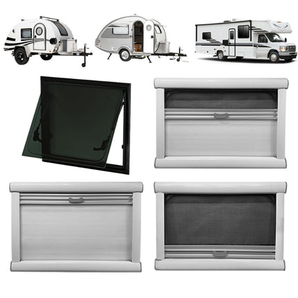 Push-Out RV Window Locking Handle with Strut Attachment